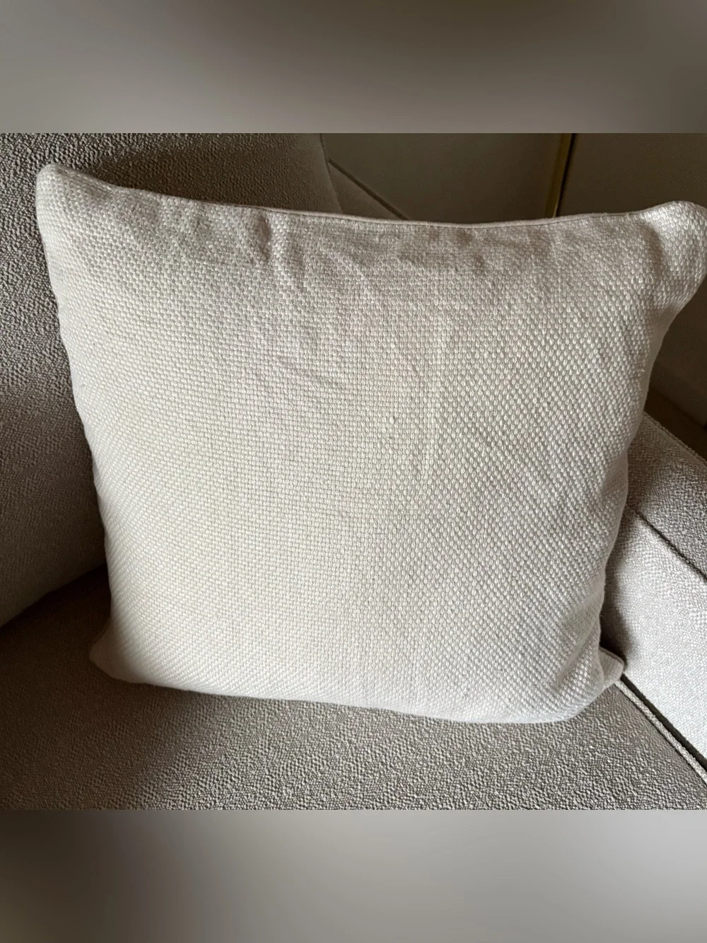 Pottery Barn Cream Linen Cotton Throw Pillows